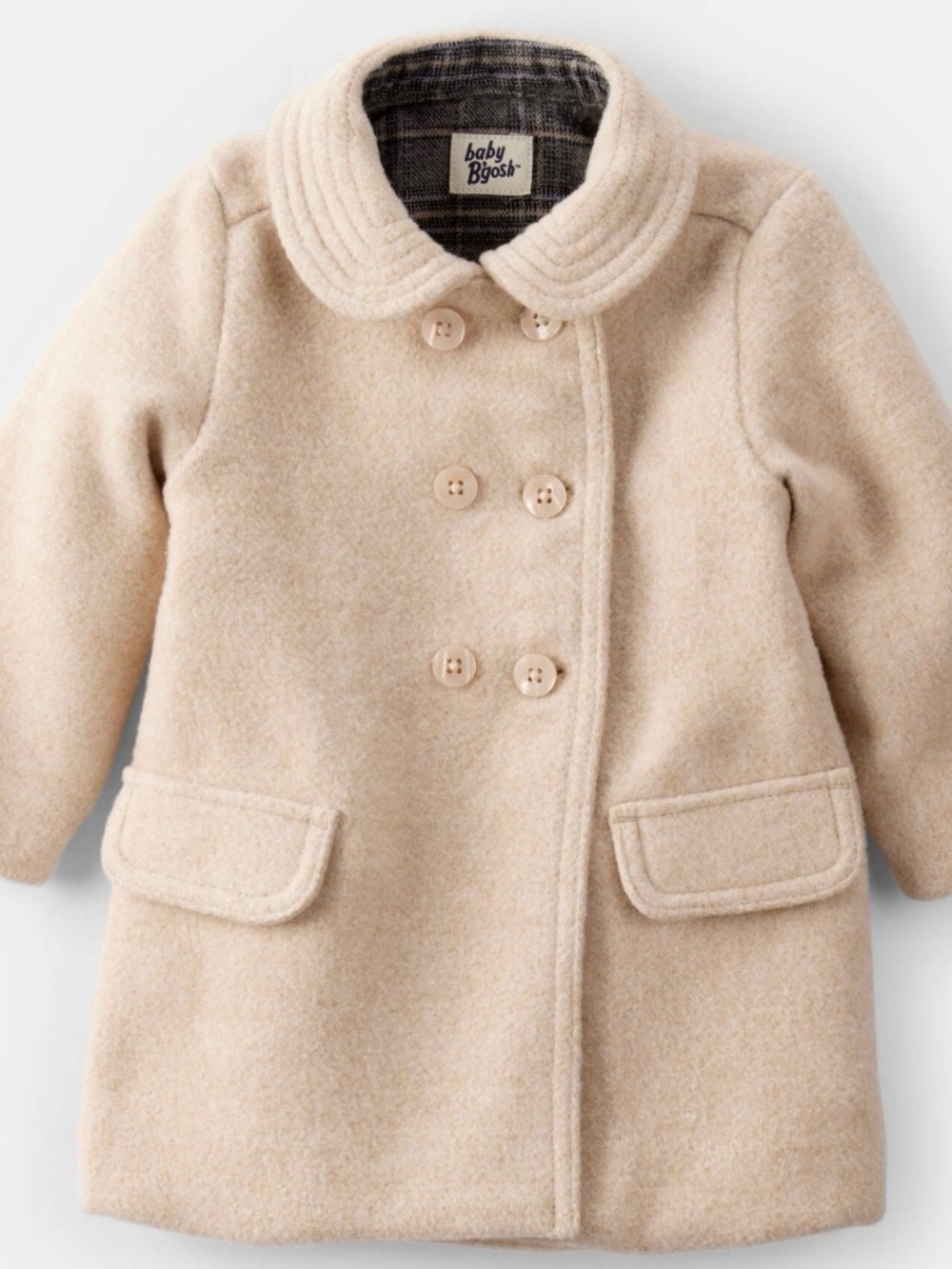 Baby B’Gosh Cream Double-Breasted Pea Coat for Kids